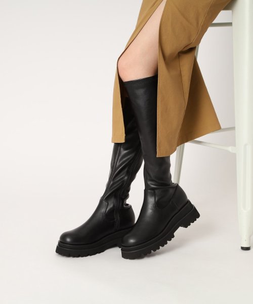 厚底トラックソールロングブーツ レイン対応 0～23