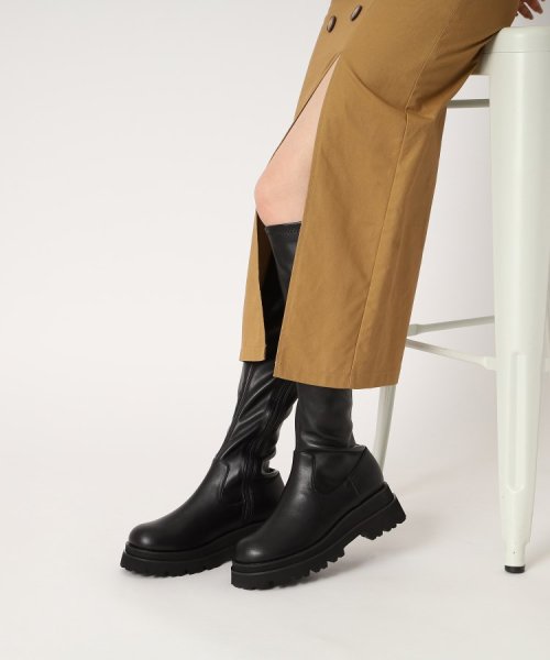 厚底トラックソールロングブーツ レイン対応 0～23