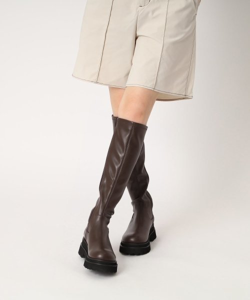 厚底トラックソールロングブーツ レイン対応 0～23