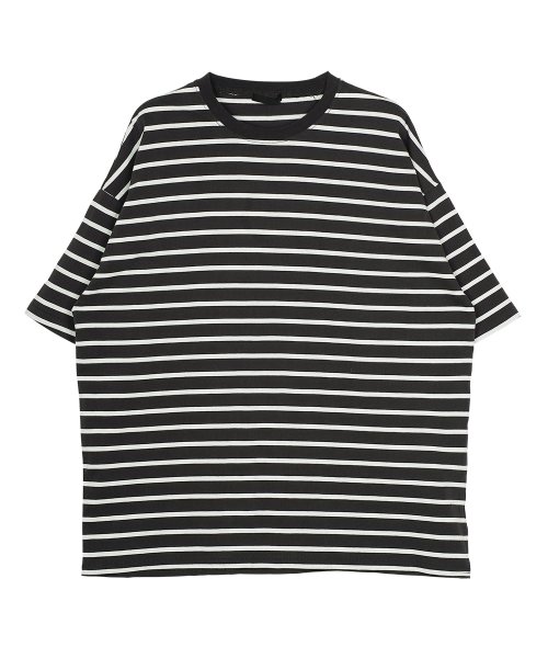 JIGGYS SHOP(ジギーズショップ)/先染め ボーダー Tシャツ / Tシャツ メンズ ティーシャツ 半袖 カットソー トップス ボーダー クルーネック ビッグシルエット オーバーサイズ ゆったり/img02