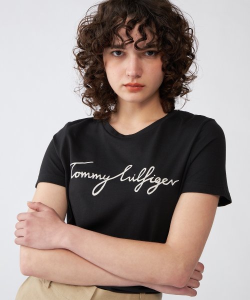 TOMMY HILFIGER(トミーヒルフィガー)/【Oggi掲載】ロゴクルーネックTシャツ/img09