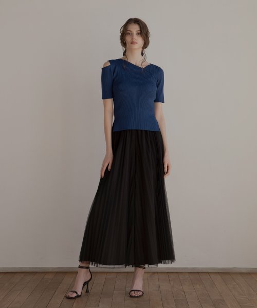 MIELI INVARIANT(ミエリ インヴァリアント)/Tulle Layer Pleat Pants/img32