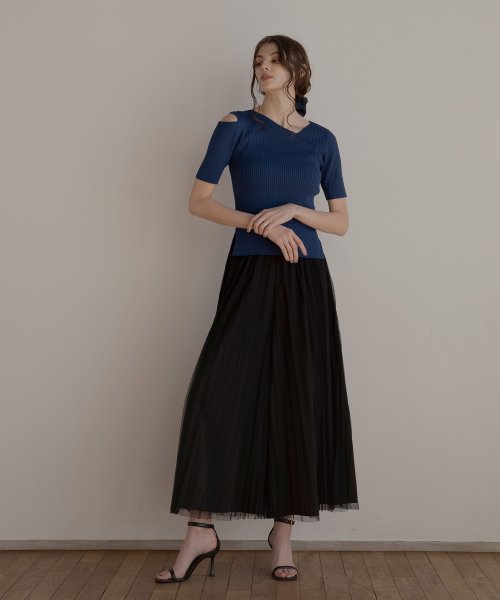 MIELI INVARIANT(ミエリ インヴァリアント)/Tulle Layer Pleat Pants/img33