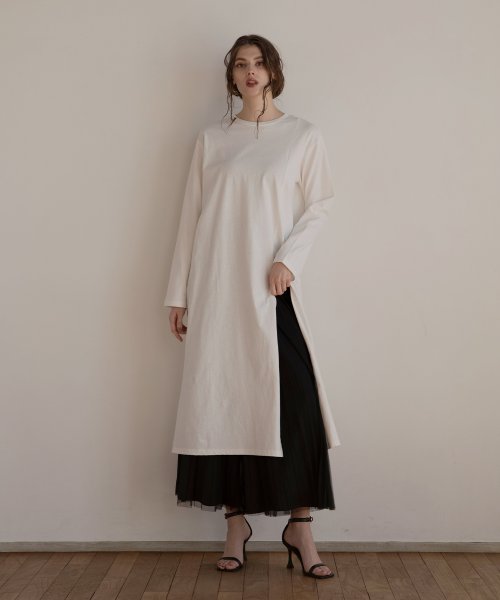 MIELI INVARIANT(ミエリ インヴァリアント)/Tulle Layer Pleat Pants/img35