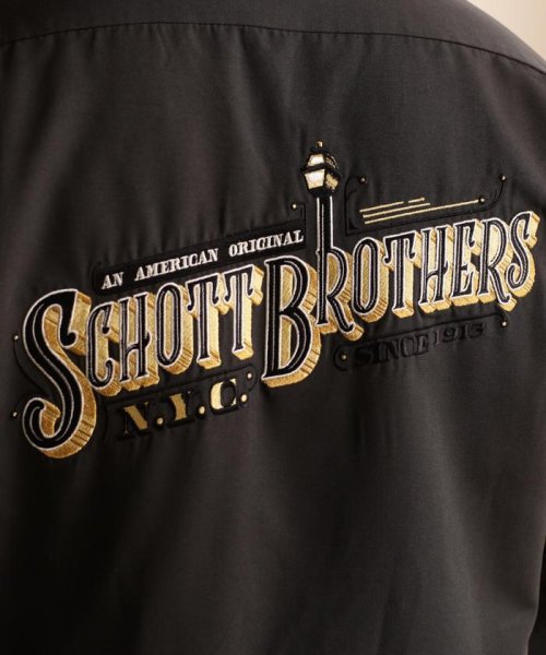 Schott(ショット)/LS TC SHIRT BARBER EMB/バーバーロゴ刺繍 ワークシャツ/img22