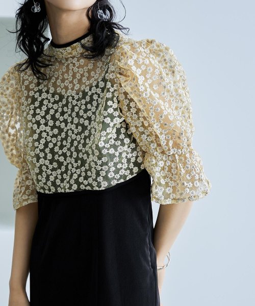 結婚式 ワンピース パーティードレス ボレロ キャミワンピ 2点セット 花柄 刺繍 レース ショート丈 リボン シアー キャンディスリーブ 羽織 ロング丈 Iラ 5cm