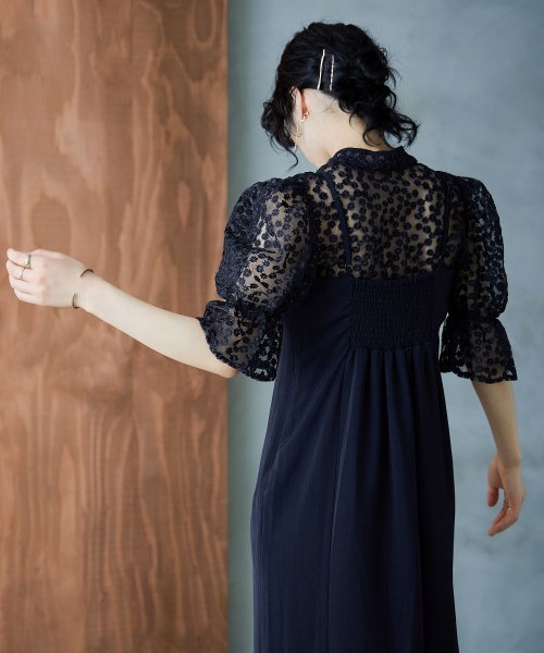 結婚式 ワンピース パーティードレス ボレロ キャミワンピ 2点セット 花柄 刺繍 レース ショート丈 リボン シアー キャンディスリーブ 羽織 ロング丈 Iラ 5cm