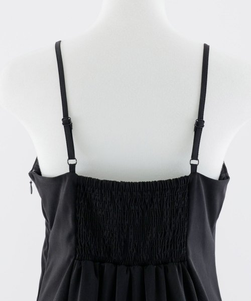 結婚式 ワンピース パーティードレス ボレロ キャミワンピ 2点セット 花柄 刺繍 レース ショート丈 リボン シアー キャンディスリーブ 羽織 ロング丈 Iラ 5cm