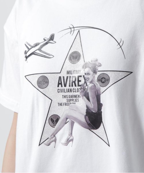 AVIREX(AVIREX)/ONE COLOR PIN UP GIRL PRINT T－SHIRT/Tシャツ/AVIREX/img09