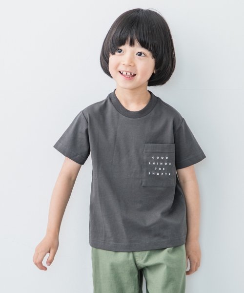 THE SHOP TK（KID）(ザ　ショップ　ティーケー（キッズ）)/【100－140】ポケットロゴ刺繍さらさらTシャツ/img03