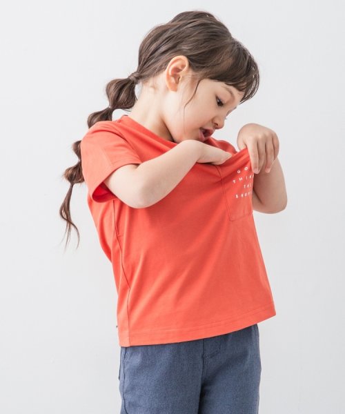 THE SHOP TK（KID）(ザ　ショップ　ティーケー（キッズ）)/【100－140】ポケットロゴ刺繍さらさらTシャツ/img06
