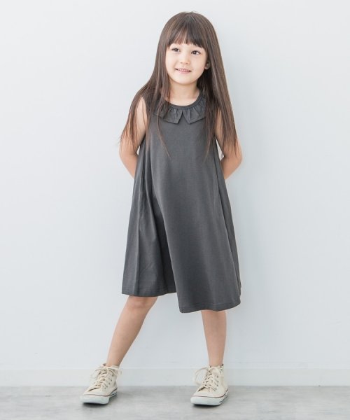 THE SHOP TK（KID）(ザ　ショップ　ティーケー（キッズ）)/【110－150】衿付きさらさらカットソーフレアワンピース/img03