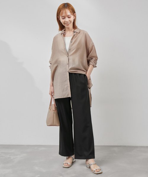 ROPE' PICNIC(ロペピクニック)/Powder Twill Stretch ワイドパンツ/img03