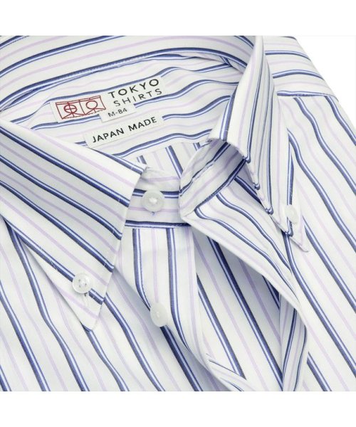TOKYO SHIRTS(TOKYO SHIRTS)/【国産しゃれシャツ】 ボタンダウン 長袖 形態安定 ワイシャツ 綿100%/img02