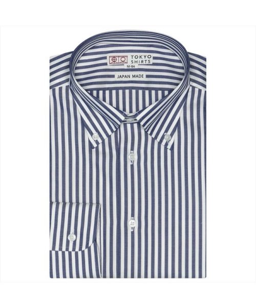 TOKYO SHIRTS(TOKYO SHIRTS)/【国産しゃれシャツ】 ボタンダウン 長袖 形態安定 ワイシャツ 綿100%/img01