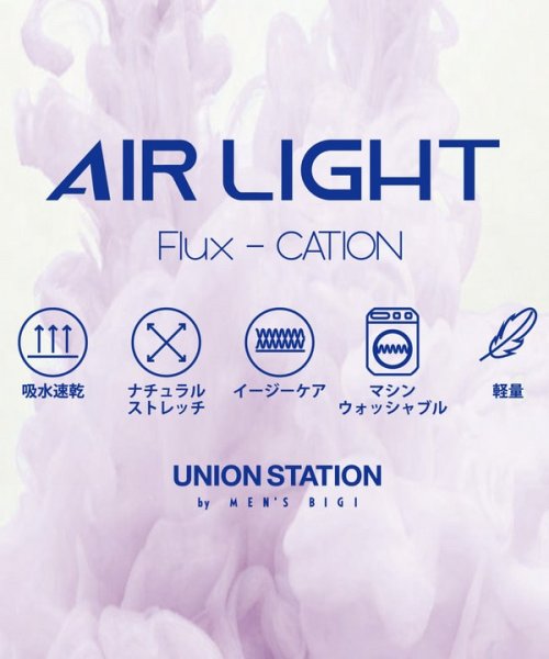 UNION STATION(ユニオンステーション)/ポリエステルカチオン七分袖ワイドカラーシャツ/img35