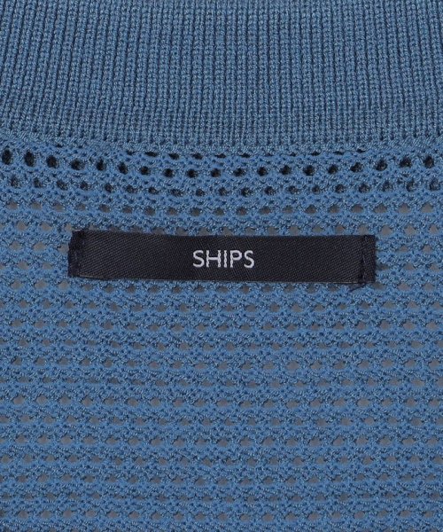 SHIPS MEN(シップス　メン)/SHIPS:〈手洗い可能〉クロシェライク サマーニット オープンカラーシャツ/img49