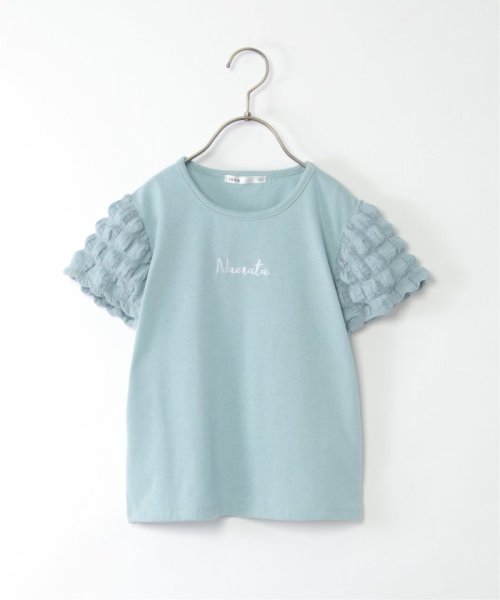 ikka kids(イッカ　キッズ)/袖異素材刺繍ロゴTシャツ（120〜160cm）/img01