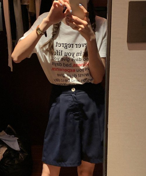 ARGO TOKYO(アルゴトウキョウ)/ロゴ沢山レターコットンTシャツ 24075　コットンT　Tシャツ　ハーフスリーブT　トップス　カットソー　レターT　ロゴT　/img05