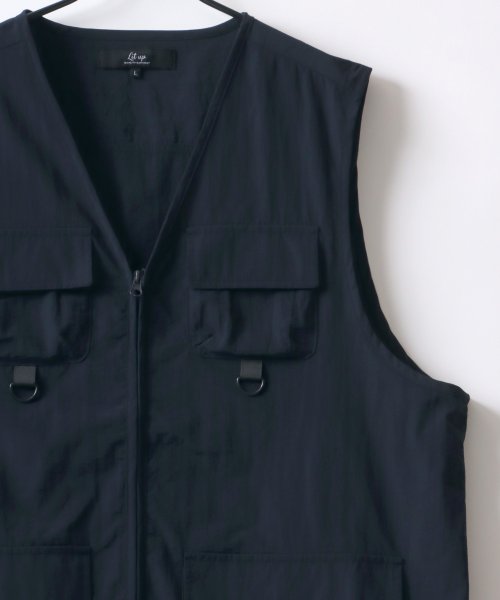 LAZAR(ラザル)/【Lazar】Oversize Nylon Fishing Vest/オーバーサイズ ナイロン フィッシングベスト/img16
