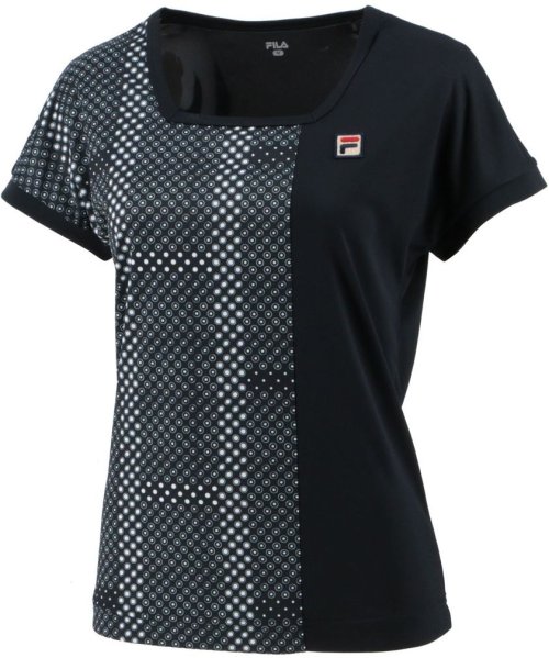 FILA（ZETT Ladies）(フィラ（ゼット　レディース）)/【テニス】アシンメトリ― ドルマンTシャツ 小紋水玉柄 スポーツウェア レディース/img13