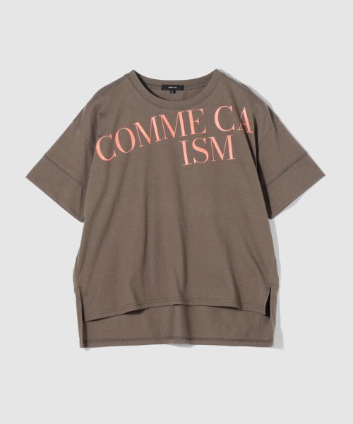 COMME CA ISM (コムサイズム（レディス）)/配色ロゴ　プリントＴシャツ/img21