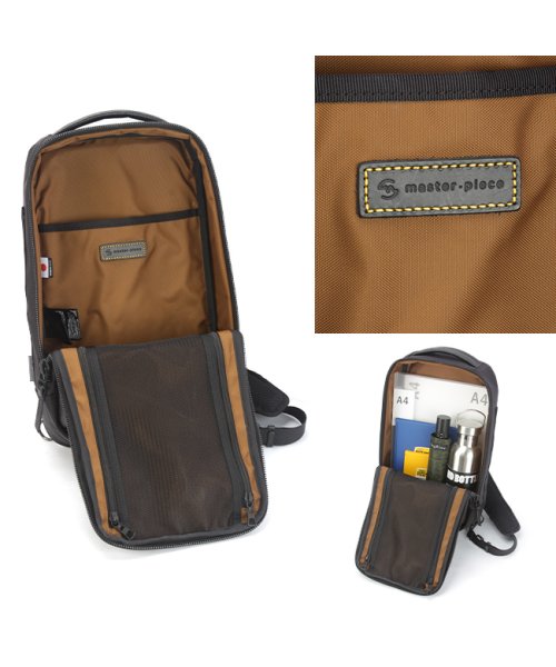 マスターピース ボディバッグ ワンショルダーバッグ メンズ 斜めがけ 大きめ 大容量 軽量 撥水 日本製 master－piece 02263－V2 　　　　　 ver TM Ballistic fabric　　　　　 SCOTCHGARD MASTERTEX