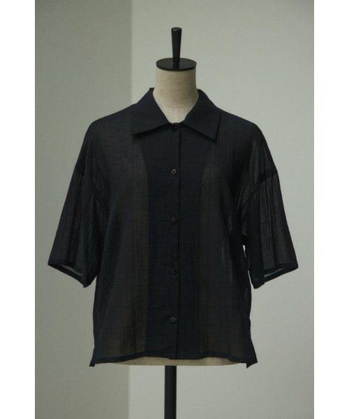 BLACK BY MOUSSY(ブラックバイマウジー)/no base collar shirt/img16
