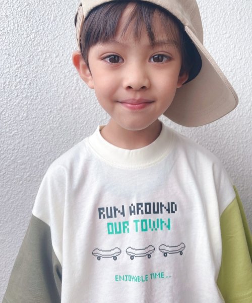 SHOO・LA・RUE(Kids) (シューラルーキッズ)/【110－140cm/接触冷感】袖配色ワイドTシャツ/img21