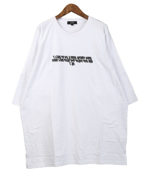 LUXSTYLE(ラグスタイル)/発泡プリントドルマンスリーブ半袖Tシャツ/Tシャツ メンズ 半袖 ビッグシルエット 発泡プリント バック ロゴ/img07