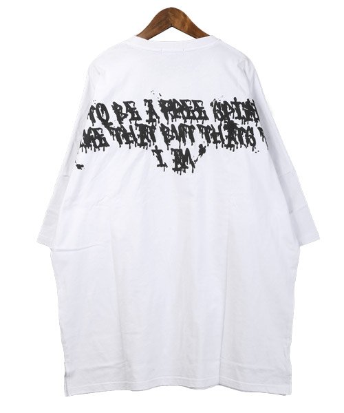 LUXSTYLE(ラグスタイル)/発泡プリントドルマンスリーブ半袖Tシャツ/Tシャツ メンズ 半袖 ビッグシルエット 発泡プリント バック ロゴ/img08