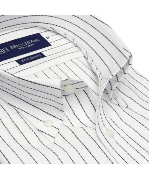 TOKYO SHIRTS(TOKYO SHIRTS)/形態安定 ボタンダウンカラー 綿100% 半袖ワイシャツ/img02