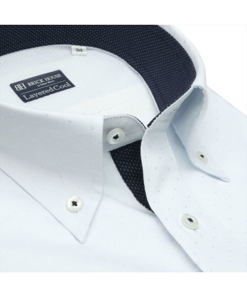 TOKYO SHIRTS(TOKYO SHIRTS)/【Layered Cool】 形態安定 ボタンダウンカラー 半袖ワイシャツ/img02