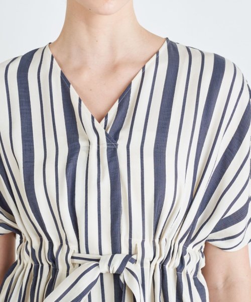 エフェクトストライプ ギャザーワンピース 人気・おすすめ｜使いやすい・旅行におすすめ 品質保証 全国発送 日本国内発送・最短翌日お届け