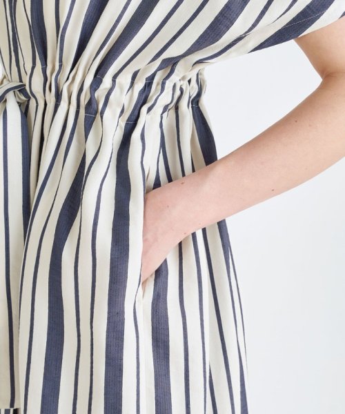 エフェクトストライプ ギャザーワンピース 人気・おすすめ｜使いやすい・旅行におすすめ 品質保証 全国発送 日本国内発送・最短翌日お届け