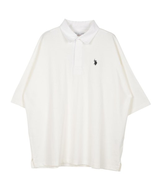 JIGGYS SHOP(ジギーズショップ)/US.POLO ASSN.(ユーエスポロアッスン) ブランド別注オーバーサイズ半袖ラガーシャツ / メンズ ゆったり おしゃれ ポロシャツ 半袖 ヘビーウェイト/img06