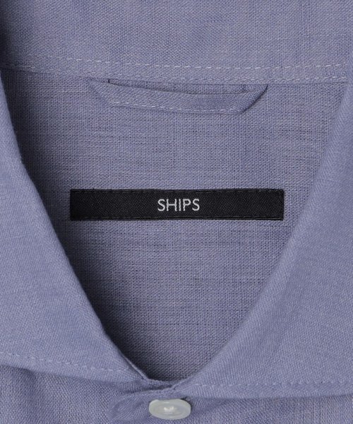 SHIPS MEN(シップス　メン)/SHIPS: セミワイドカラー リネン ショートスリーブ シャツ/img36
