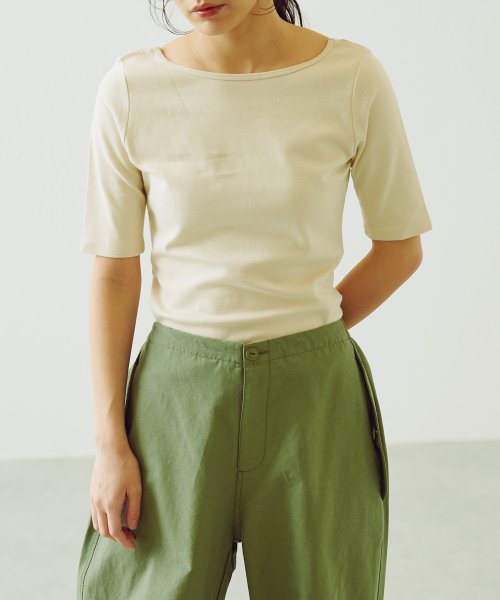 NICE CLAUP OUTLET(ナイスクラップ　アウトレット)/【pual ce cin】【earthy】バックシャン半袖Tシャツ/img05