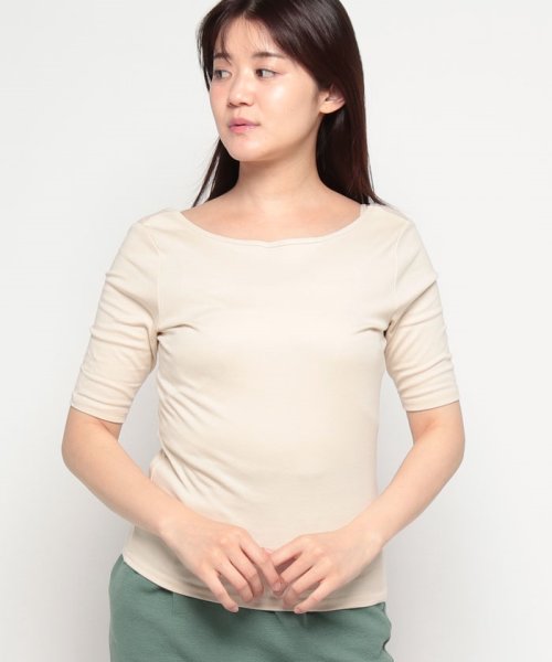 NICE CLAUP OUTLET(ナイスクラップ　アウトレット)/【pual ce cin】【earthy】バックシャン半袖Tシャツ/img11