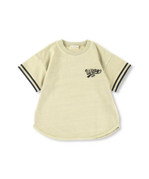BRANSHES(ブランシェス)/ビンテージ風ベースボールロゴ半袖Tシャツ/img01