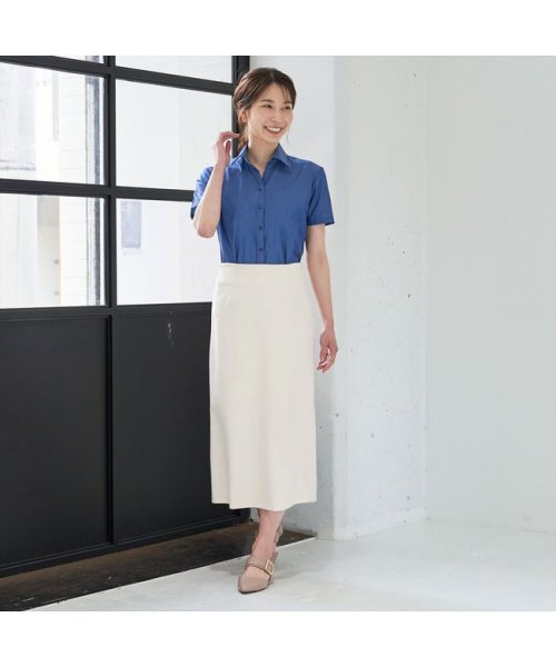 TOKYO SHIRTS(TOKYO SHIRTS)/形態安定 スキッパー衿 半袖 レディースシャツ/img08