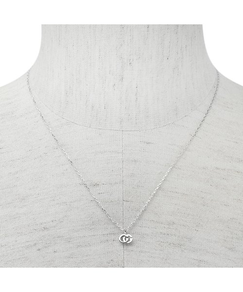 GUCCI グッチ ネックレス 687118 J8502 9000 WHITE GOLD GUCCI ネックレス J8502 ホワイトゴールド 単位cm