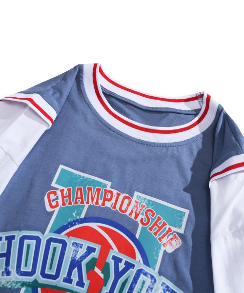 HOOK(HOOK（フック）)/HOOK －original－ アメカジバスケットユニフォーム風ドッキング半袖TEE/img39