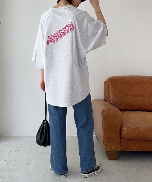 and　Me...(アンドミー)/バックロゴ ラグラン オーバーサイズ Tシャツ/img05