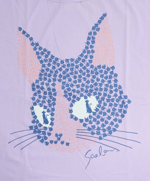 ScoLar(スカラー)/ネコでネコプリント 接触冷感Tシャツ/img13