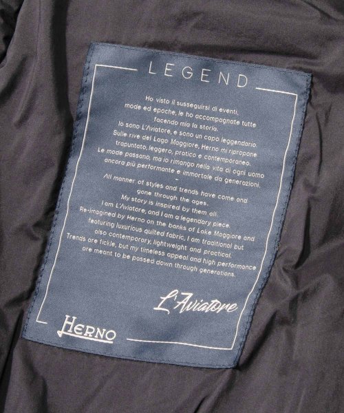 HERNO(ヘルノ)/ヘルノ HERNO PI010ULE 19288 ダウンジャケット メンズ アウター ブルゾン レジェンド MA－1型 ビジネス カジュアル LEGEND ボン/img08