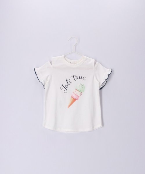 ROPE' PICNIC　KIDS(ロぺピクニックキッズ)/【KIDS】肩見せアイスクリーム転写プリントTシャツ/img08