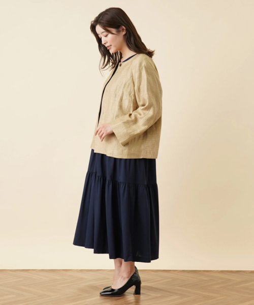 ノーカラージャケット 