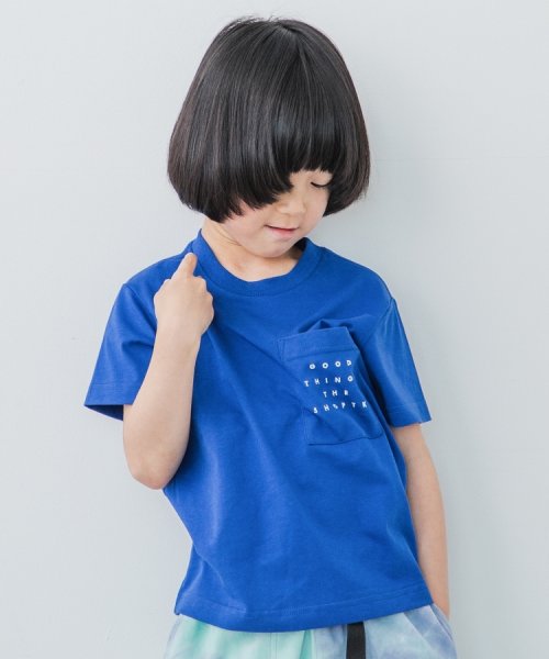 THE SHOP TK（KID）(ザ　ショップ　ティーケー（キッズ）)/【100－140】ポケットロゴ刺繍さらさらTシャツ/img12
