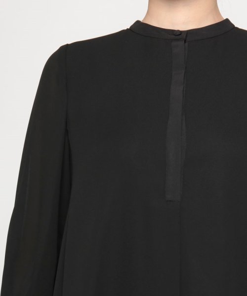 《7分袖タイプ》【喪服・礼服】【洗える】≪デザインブラック≫シャツワンピース/ブラックフォーマル/夏 RI2296412369(17424円)